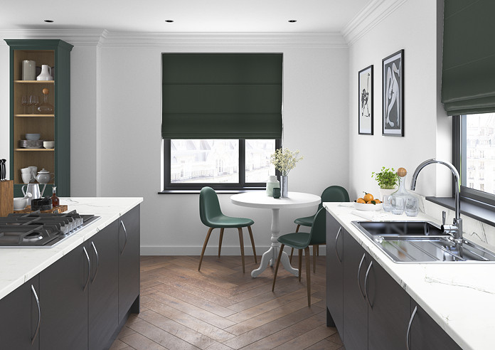 Faux Suede, Bottle Green - Roman Blind - Image 5